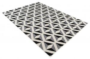 Makro Abra Moderní kusový koberec MAROKO T425B černý šedý bílý Rozměr: 120x170 cm