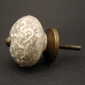Keramická úchytka-Mramorová Barva kovu: stříbrná