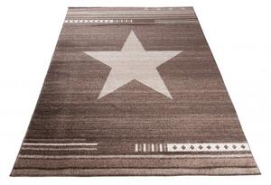 Makro Abra Moderní kusový koberec MAROKO L916A Hvězda hnědý Rozměr: 140x190 cm