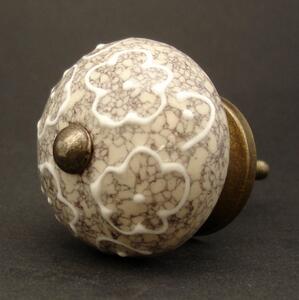 Keramická úchytka-Mramorová Barva kovu: antik světlá