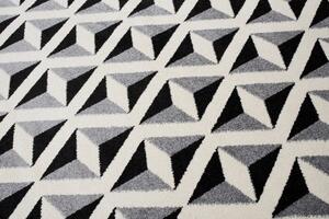 Makro Abra Moderní kusový koberec MAROKO T425B černý šedý bílý Rozměr: 120x170 cm