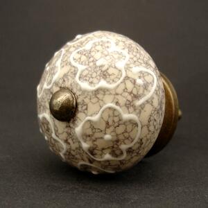 Keramická úchytka-Mramorová Barva kovu: antik světlá
