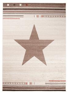 Makro Abra Moderní kusový koberec MAROKO L916B Hvězda krémový Rozměr: 120x170 cm