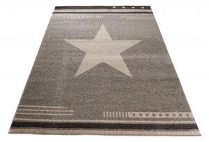 Makro Abra Moderní kusový koberec MAROKO L916A Hvězda fume béžový Rozměr: 120x170 cm