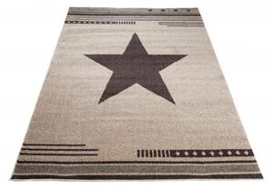 Makro Abra Moderní kusový koberec MAROKO L916C Hvězda krémový Rozměr: 200x290 cm