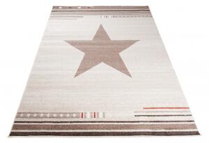Makro Abra Moderní kusový koberec MAROKO L916B Hvězda krémový Rozměr: 120x170 cm