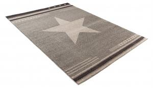 Makro Abra Moderní kusový koberec MAROKO L916A Hvězda fume béžový Rozměr: 120x170 cm