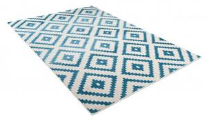 Makro Abra Moderní kusový koberec MAROKO L885A modrý bílý Rozměr: 80x150 cm