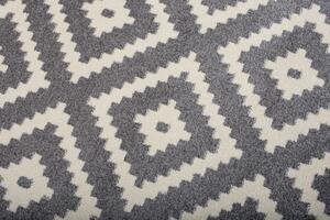 Makro Abra Moderní kusový koberec MAROKO L885A šedý bílý Rozměr: 80x150 cm