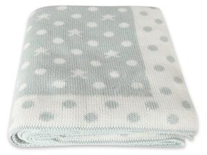 Světle modrá dětská bavlněná deka Homemania Decor Baby Baby Dots, 90 x 90 cm
