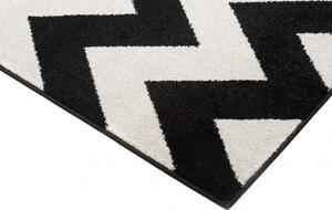 Makro Abra Moderní kusový koberec MAROKO L891A Cik Cak černý bílý Rozměr: 60x100 cm
