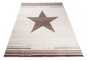 Makro Abra Moderní kusový koberec MAROKO L916A Hvězda béžový Rozměr: 140x190 cm