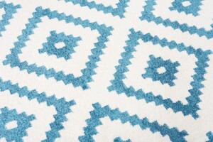 Makro Abra Moderní kusový koberec MAROKO L885A modrý bílý Rozměr: 120x170 cm