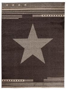 Makro Abra Moderní kusový koberec MAROKO L916A Hvězda tmavě hnědý Rozměr: 120x170 cm