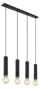 Globo 15499-4H - Lustr na lanku MARION 4xE27/60W/230V černé dřevo