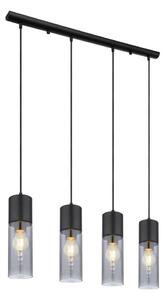 Globo 21000-4HB - Lustr na lanku ANNIKA 4xE27/25W/230V černá