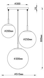 Globo 1581-3S - Lustr na lanku JOEL 3xE27/60W/230V