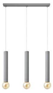 Lustr na lanku TUBA 3xE27/15W/230V šedá
