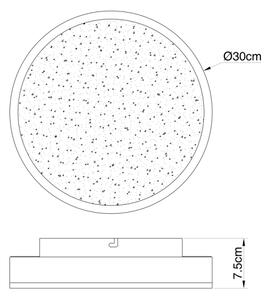 Globo 48460-24 - LED Stropní svítidlo HEDI LED/24W/230V pr. 30 cm černá