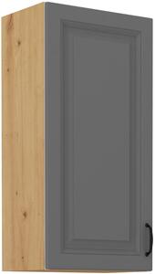 STL 40 cm skříňka horní jednodveřová STILO (výška 90 cm) Barevné provedení STILO: Dub Artisan / Jílově šedá