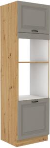 STL 60 cm skříňka vysoká 2D na mikrovlnnou a pečící vestavnou troubu STILO Barevné provedení STILO: Dub Artisan / Bílý mat