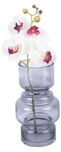 Šedá skleněná váza PT LIVING Courtly, výška 20 cm