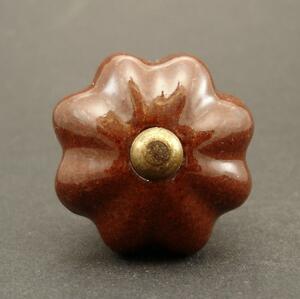 Keramická úchytka-Čokoládová-SMALL Barva kovu: zlatá