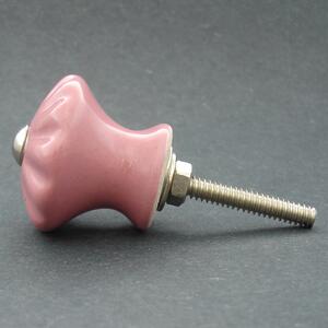 Knopka růžová- model 4 Barva kovu: stříbrná