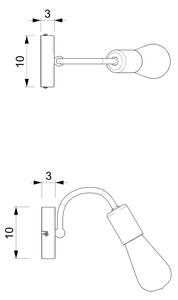 Nástěnná lampa DOW 1xE27/60W/230V bílá/zlatá