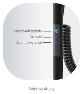 ISAN Melody Axis elektrický radiátor 1180 × 160 mm, 37 W, černý samet mat