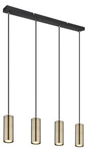 Globo 57911-4HM - Lustr na lanku ROBBY 4xGU10/35W/230V černá/mosaz