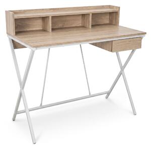 Ak furniture Psací stůl Flexo 100 cm dub Sonoma/bílý
