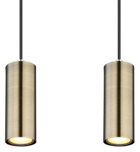 Globo 57911-4HM - Lustr na lanku ROBBY 4xGU10/35W/230V černá/mosaz