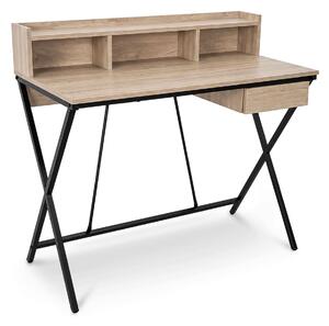Ak furniture Psací stůl Flexo 100 cm dub Sonoma/černý