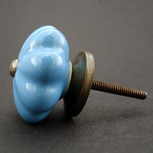 Keramická úchytka-mořská modrá Barva kovu: stříbrná