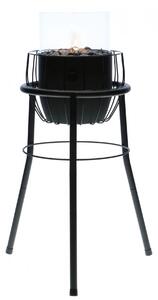Plynová lucerna COSI Basket HIGH s podstavcem, černá ~ Ø21 x výška 77 cm
