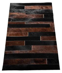 Kožený koberec, předložka exotic black S