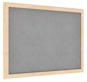 Allboards textilní nástěnka 40x30 cm (šedá) v dřevěném rámu TFD43S