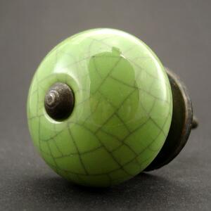 Keramická úchytka-Zelená crackle Barva kovu: antik tmavá