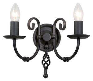 Elstead ART2-BLACK - Nástěnné svítidlo ARTISAN 2xE14/60W/230V černá