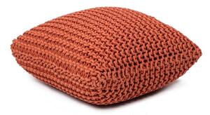 Cihlově červený polštářový puf Bonami Essentials Knit