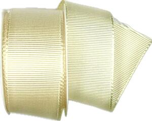 Stuha rypsová ELEGANCE CREME krémová 40mm x 2m (11,- Kč/m)