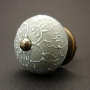 Keramická úchytka-Verona-šedá Barva kovu: stříbrná