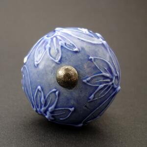 Keramická úchytka-Verona-modrá Barva kovu: zlatá