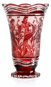 Bohemia Crystal Ručně broušená váza Limou Rubín 305mm