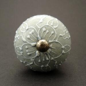 Keramická úchytka-Verona-šedá Barva kovu: stříbrná