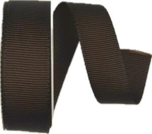Stuha rypsová ELEGANCE BROWN hnědá 25mm x 3m (7,- Kč/m)