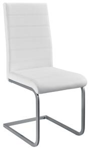 Konzolová židle Vegas sada 2 kusů, syntetická kůže v bílé barvě