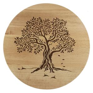 AMADEA Dřevěné servírovací prkénko - podnos strom, masivní dřevo, 35 cm