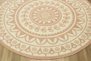 Balta Kulatý koberec LUNA 503786/95855 růžový krémový Rozměr: průměr 120 cm